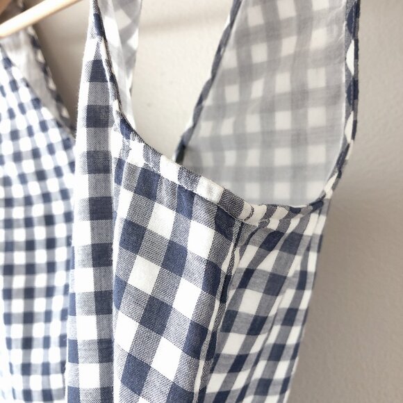 Theory blue checkered gingham blouse small - Picture 10 of 16